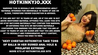 Sweet cheetah Hotkinkyjo gets ravaged by multiple cocks in her dilated, stretched-out asshole