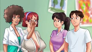 Summer heat turns up as slim dark dude gets creampied by a white prick, with Miss Ross getting naughty😈 and loud.