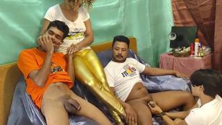 Sluts Desire Pounding in Hardcore Threesome Orgy Fun