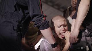 Rough Throat Frenzy: Wrecked Teen Sluts Get Ravaged in Vicious Group Screw