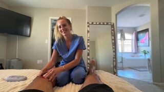 Spit-rodding my GF with the masseuse's oily fingers