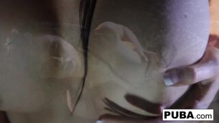 Juicy Brunette Bitch Gets Nailed by My Fat Cock🍆 on Soft Pink Tits