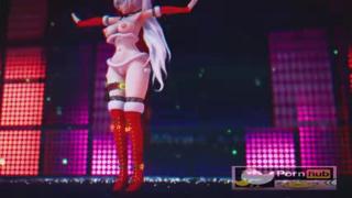 Rough Santa fucks Weiss' juicy 3D cartoon booty, jizzed down throat in naughty😈 bikini bondage