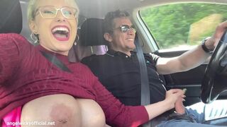 Angel Wicky spontaneous car fucking