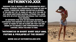 Busty blonde babe rocks booty-fisted self-love at scorching hot desert oasis