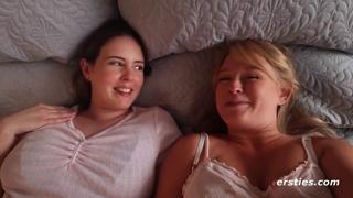 Two chicks get nasty, then enjoy raw lesbian sex - Two Babes Enjoy