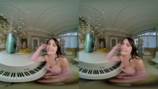 Dark-haired cutie Adria Rae seduces piano-playing tutor for a steamy XXX ride