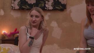Two sassy babes, totally obsessed, go at it hardcore - lesbian freak show
