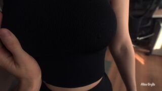cute TEEN got real wet from his fingers & took cum???? on tight body!