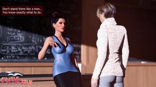 Masterful mistress seduces adorable transgender blonde to a sensual futa threesome