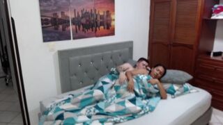 Horny couple records themselves having sex