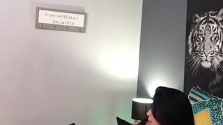 My stepsister masturbates in my room and it gets hot video