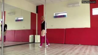 Spinning around like a porn pole, Manya's nasty acrobatic skills take off