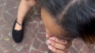 Sucking my Neighbors BBC in Backyard