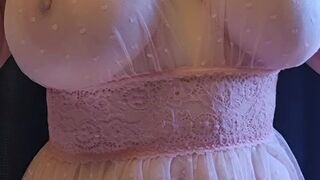 Skinny hit MILF shows off massive tits