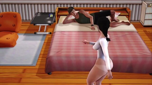 Hot MILFs chase after their best friend in a steamy dance scene