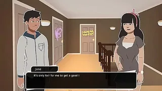 Horny mom meets big-cocked stranger in animated session