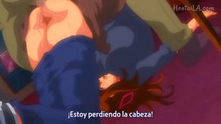 Domination and submission between two anime sex slaves, with bondage, whipping, and oral😜 sex