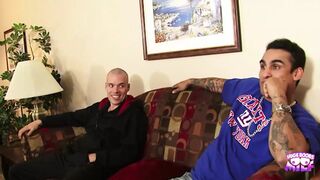 Blonde babe gets gang-banged by multiple dudes seeking sloppy, saggy tit action