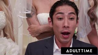 Reverse Gangbang with MILF Brides!