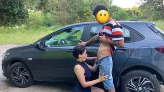 Hot ass🍑 blowjob in an empty spot, she said it hurt???