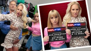Stolen Goods Galore: Evil Escort Evie Christian & Alexis Malone Get Rough-Fucked by the Protective Thief